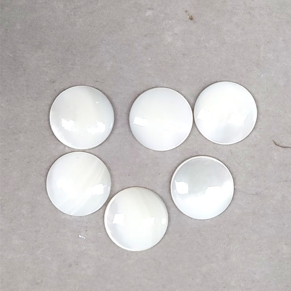 20MM ROUND CABOCHON MOP WHITE(6PCS/BAG)